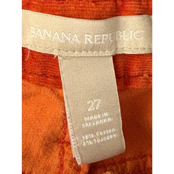 Banana Republic Winter Orange Corduroy Pants. Size 27 - Picture 2 of 8